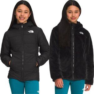 THE NORTH FACE Teen Girls' Reversible Mossbud Swirl Jacket in Black - Size XS
